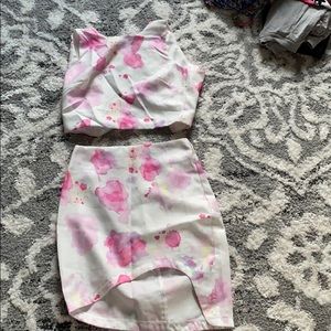 Pink and yellow splatter set